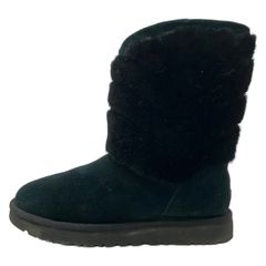 UGG(アグ) ブーツ 24 レディース美品 タニア 1012391 黒 ムートン
