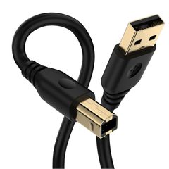 【新品】 Hootek USB A to B プリンターケーブル 3M USBケーブル ABタイプ 480Mbps高速データ転送 金メッキピンコネクタ ブラック