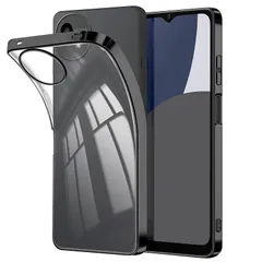【新品】 Zabarsii AQUOS wish4 用の ケース クリア 透明 SH-52E 用の カバー スマホケース 薄型 tpu 耐衝撃 ストラップホール スリム ソフト 黒 メッキ加工 アクオス wish4 用の ケース ブラック