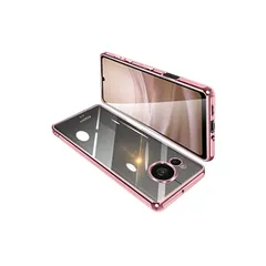 【新品】 に適合するAQUOS Sense7 用のケース クリア SHG10 SH-53C カバー 透明 スマホケース 全面保護 耐衝撃 軽量 TPU 薄型 ストラップホール付き 全透明 軽薄 耐久 携帯便利 全面保護 黄変防止(ローズゴールド)