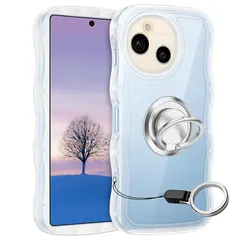 【新品】 AQUOS sense10/9 ケース クリア ウェーブ リング付き SH-53F SH-M33 SH-53E SHG14 SH-M29 TPU波状のバンパー 透明 スマホケース かわいい うねうね アクオス センス9/10 ウェーブ デザイン 可愛