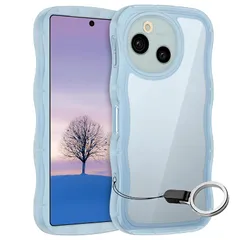 【新品】 AQUOS sense10 sense9 ケース クリアブルー ウェーブ SH-53F SH-M33 SH-53E SHG14 SH-M29 TPU波状のバンパー 透明 スマホケース かわいい うねうね アクオス センス9 10 ウェーブ デザイン