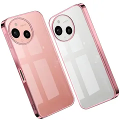 【新品】 AQUOS sense10 / sense9 ケース SH-53F SH-M33 SH-53E SHG14 カバー クリア SH-M29 スマホケース 透明 薄型 耐衝撃 メッキ加工 TPU ストラップホール付き アクオス センス9 カバー ローズゴ