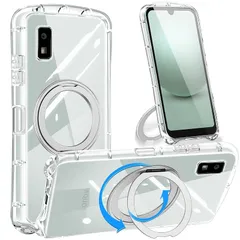 【新品】 対応 AQUOS Wish3 ケース リング付き クリア SH-53D A302SH アクオス Wish3 スマホケース 全透明