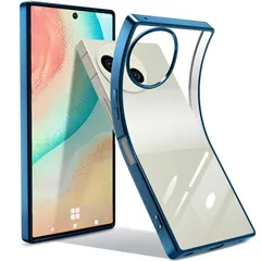【新品】 AQUOS R10 AQUOS R9 ケース クリア 透明 TPU 薄型 軽量 耐衝撃 SH-51F SH-51E SH-M28 アクオス アール10 アール9 メッキ加工 ソフト 人気 保護カバー (ブルー)