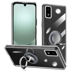 【新品】 対応 AQUOS Wish3 ケース SH-53D A302SH リング付き 透明 ウィッシュ3 クリア