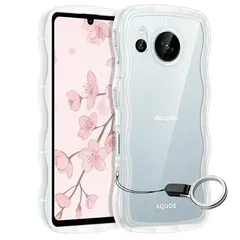 【新品】 HILEGENER for AQUOS Sense7 かわいい ケース うねうね レンズ保護 アクオスセンス7 SH-53C SHG10 用滑り止め スマホケースウェーブ デザイン 手にフィット TPUカバー 韓国 可愛い シリコンバンパー 波状エッ