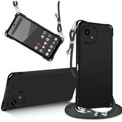 【新品】 tuulaasii For AQUOS wish4 用 ケース クリア ショルダー SH-52E/SH-M27/A402SH 肩掛け 縄掛け TPU