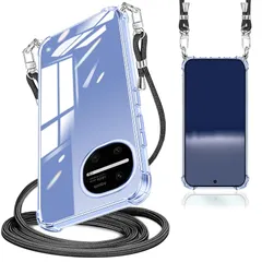【新品】 AQUOS wish 6 ケース ショルダー 耐衝撃 クリア スマホ アクオスウィッシュ6 カバー 可能 調節可能な ショルダー wish6スマホケース 肩がけ 首掛け 紐付き 薄型 縄掛け ケース 斜めかけケース 透明 クロスボディネックレス より