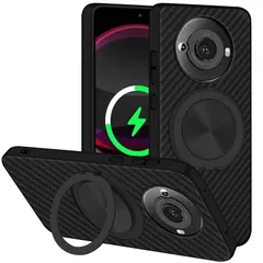 【新品】 対応 AQUOS R8 pro SH-51D ケース TPU リング付き 360°回転 多機能スタンド