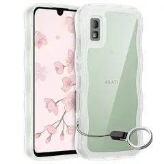 【新品】 HILEGENER for AQUOS Wish 3 かわいい ケース うねうね レンズ保護 耐衝撃 アクオス ウィッシュ3 SH-53D 用滑り止め スマホケースウェーブ デザイン 手にフィット TPUカバー 韓国 可愛い シリコンバンパー 波状エ