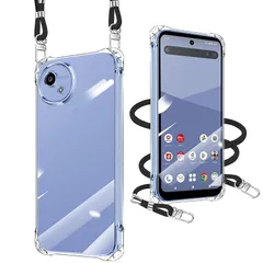 【新品】 xiusiteli AQUOS wish5/5s 用 ケース クリア ショルダー SH-52F/SH-M32 TPU
