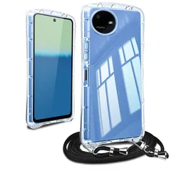 【新品】 Shengkawang AQUOS wish6 用 ケースショルダー ストラップ 肩掛け 韓国 スマホケース 全透明