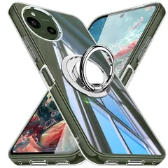 【新品】 対応 AQUOS R10/R9 ケース クリア リング付き TPU 薄型 スタンド機能 耐衝撃 車載ホルダー対応