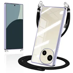 【新品】 対応 AQUOS sense10/sense9 ケース ショルダー ストラップ SH-53F SH-53E SHG14 スマホケース 肩掛け ライトパープル