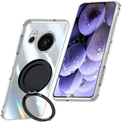 【新品】 AQUOS sense8 ケース クリア マグネット搭載 リング付き TPU センス8 SH-54D SHG11 カバー 専用 リング付き スタンド機能 縦横両対応 車載ホルダー 耐衝撃 薄型 ケース