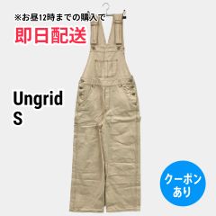 Ungrid アングリッド サロペット オーバーオール S ホワイト コットン フルレングス レディース