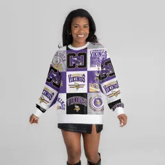 ゲームデイ・クチュール レディース トップス Tシャツ スウェット フリース Womens Gameday Couture White Minnesota Vikings Highlight Reel