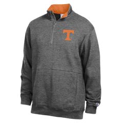 チャンピオン メンズ トップス Tシャツ フリース Mens Champion Charcoal Tennessee Volunteers Fleece QuarterZipullover Ten C
