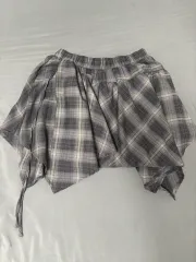 CHECK アシンメトリー スカート