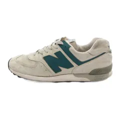 ニューバランス NEW BALANCE M576 PGT スニーカー 英国製 UK 7 1/2 白 ホワイト 緑 グリーン /SC ■ECB006