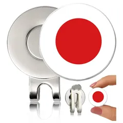 中古 【新品】 ゴルフ マーカー 日本国旗 日の丸 マグネット付き 応援グッズ 帽子用 日本 ニッポン ジャパン 日の丸 軍艦 即納