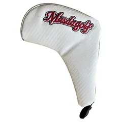 中古 【新品】 Masdagolf マスダゴルフ L字パター用 ヘッドカバー チャックタイプ ホワイト パターカバー 1 即納