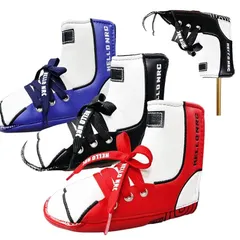 【激安】【新品】 ゴルフ パターカバー パターケース ヘッドカバー マレットタイプ ピンタイプ PUレザー (ピンタイプBLAC