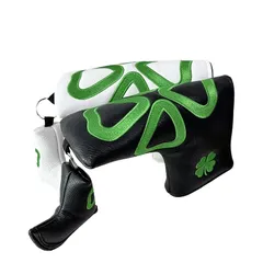 【新品】 パターカバー ピンタイプ クローバー キーリング付き 刺繍 パターカバー スコッティーキャメロン オデッセイに アウトレット