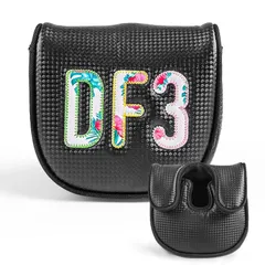 【激安】【新品】 FINGER TEN ゴルフパターカバー マグネット式開閉 シンプル ヘッドカバー マレット用 うさぎ耳デザイ
