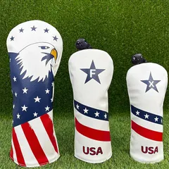 【激安】【新品】 ゴルフ ヘッドカバー 単品 ドライバー用 FW用 UT用 USA イーグル PUレザー ダイヤル式番手表示 4