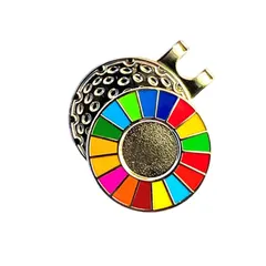 【新品】 SDGs 【国連本部最新仕様/インボイス制度対応】ゴルフマーカー ハットクリップ 25mm おしゃれ プレゼン｜在庫あり