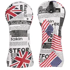 【新品】 ヘッドカバー ドライバー用カバー ウッド用カバー ユーティリティ UT用カバー 1点 イギリス アメリカ 防水 アウトレット