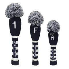 【新品】 Craftsman(クラフトマン) ゴルフヘッドカバー 3点セット 番号刺繍(1FH) クラブカバー ドライバ セール