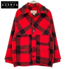 FILSON　フィルソン　レッド×ブラック チェック ダブルマッキーノクルーザー ジャケット　38