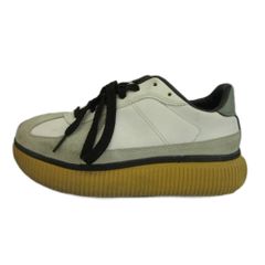 オニツカタイガー Onitsuka Tiger デレシティ DELECITY スニーカー 厚底 スエード レザー ローカット US5.5 24cm 白 ホワイト グレー 1183B874 /XZ ■GY64
