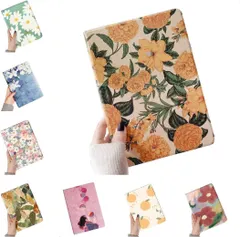 【即納】【数量限定】お洒落 印刷 ブック式 イラストフラワー オリジナル 人気 女性 Apple ペンホルダー付き カバー Mi