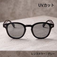ウェリントンサングラス グレー 黒 ボストン レトロ ヴィンテージ 黒縁 韓国 メンズ レディース UVカット 男女兼用 伊達メガネ シルバー ブラック プレゼント 65mm ギフト