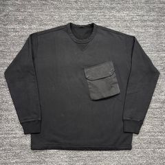 美品 Ten C Knits クルーネックスウェット ブラック L テンシー