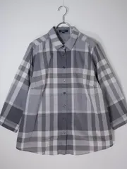 BURBERRY LONDONバーバリー ロンドン 大きいサイズ ビッグチェック コットンシャツ ブラウス【48】【LSHA83390】