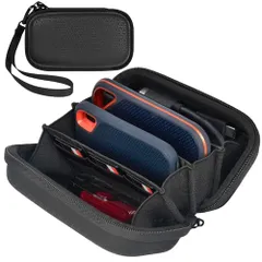 casmilee SSD ケース 対応 SanDisk Extreme・Extreme PRO・Portable SSD 500GB-4TB、本体別売 4室アコーディオン収納、SD・microSDカード用ループ、ケーブル・USBメモリ用スペー 890671c7