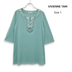 VIVIENNE TAM ヴィヴィアンタム 刺繍 チュニック ブラウス Size1 / R261185