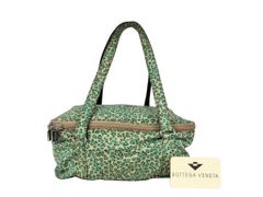 BOTTEGA VENETA ボッテガヴェネタ トートバッグ 33034730315MMN グリーン系 キャンバス レディース レオパード柄