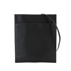新品同様 ザ ロウ THE ROW ラージ ポケット バッグ ショルダー バッグ レザー ブラック W1509 Large Pocket Bag 90337817