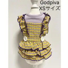【期間限定】♡Godpiva　ゴッドピバ　Hound Tooth エプロン風ワンピース　ヒートワン　定価8,470円　日本製　XSサ