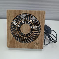 ドウシシャ ピエリア 卓上扇風機 PPM-1081U 木目調 動作品