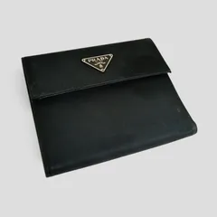 PRADA/プラダ 三つ折り財布 M170 ポコノ 三角ロゴ イタリア製 テステートナイロン ブラック コンパクト