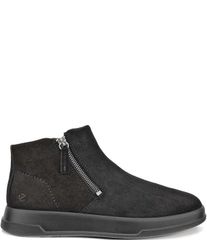 エコー レディース シューズ ブーツ・レインブーツ スエード ECCO Womens Move Suede Side Zip Booties Black ブラック