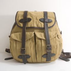 【雰囲気抜群】FILSON【Rucksack リュック】バッグ タン コットンツイル×レザー フィルソン 26100481