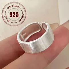 925スターリングシルバー ストレートで幅広なリング